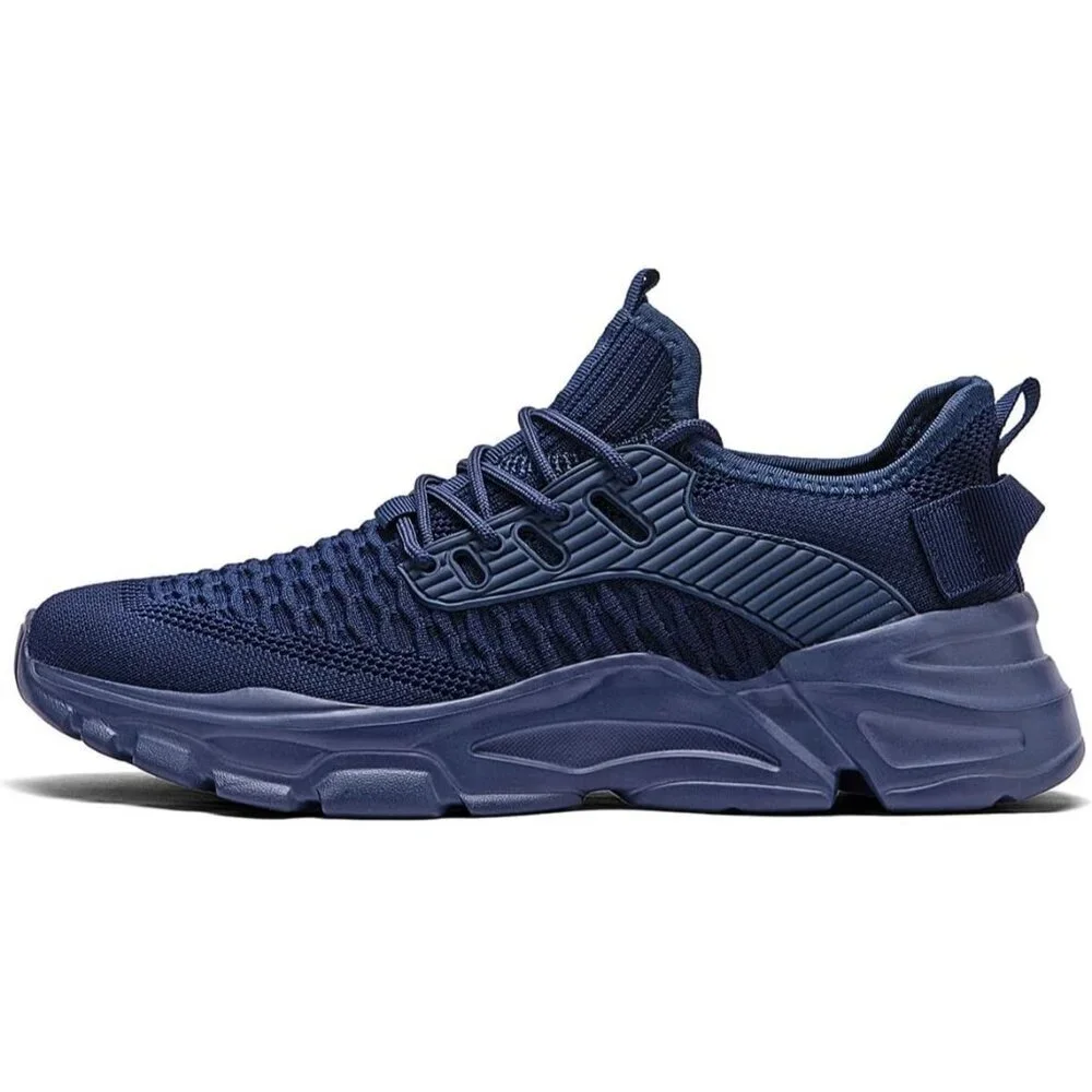Men's Blue Slip on Walking Shoes Tennis Running Sneakers Lightweight Casual